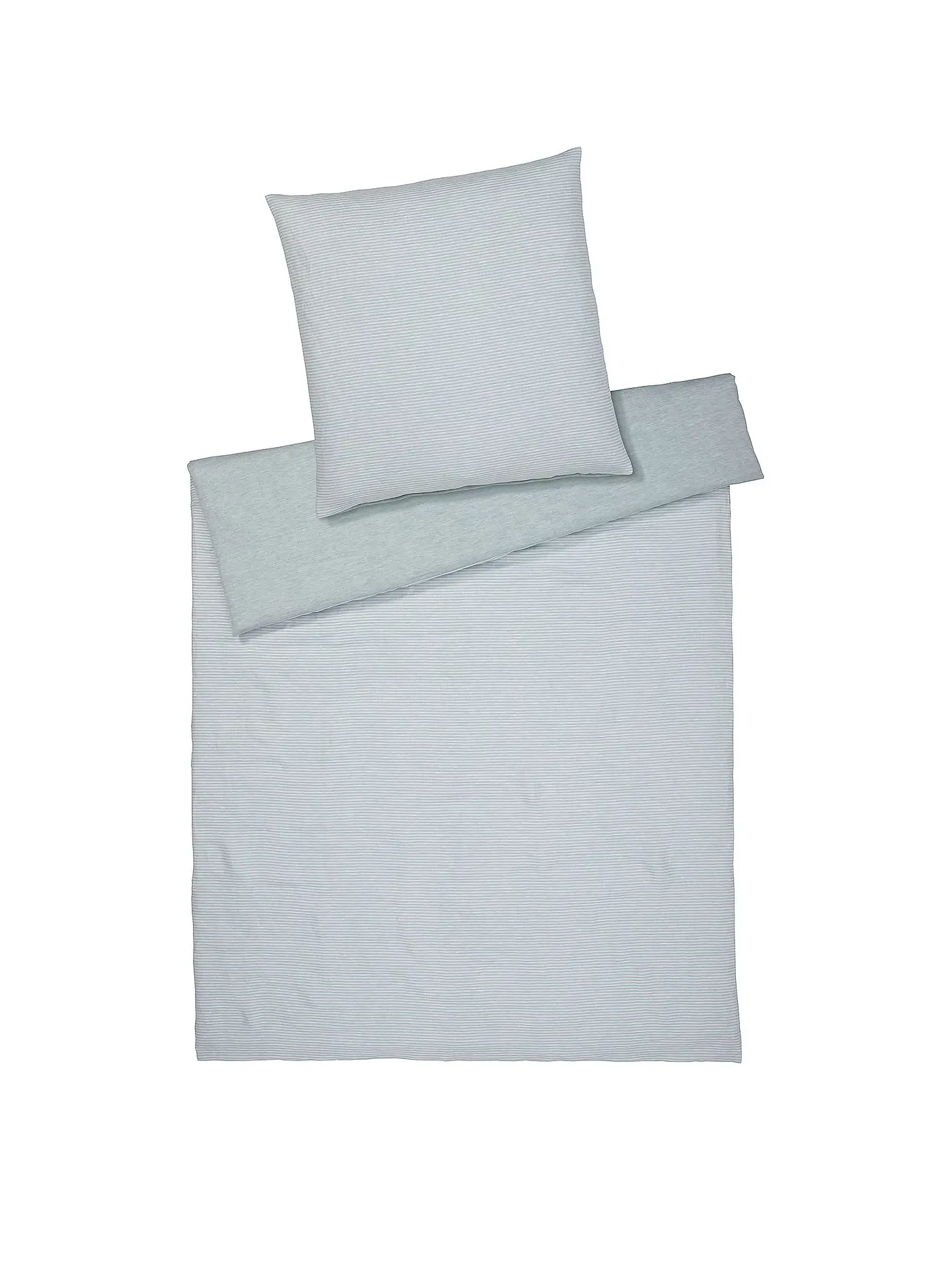 ELEGANTE | Halbleinen Bettwäsche Whisper 70x90cm / 140x200cm Hellgrau | hellgrün